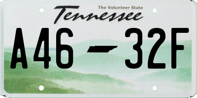 TN license plate A4632F