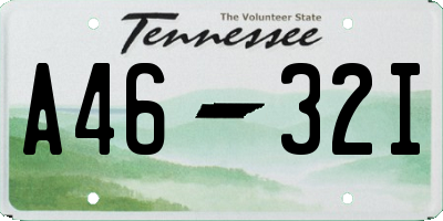 TN license plate A4632I