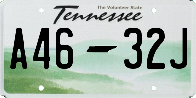 TN license plate A4632J