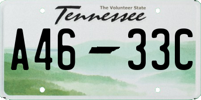 TN license plate A4633C