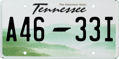 TN license plate A4633I