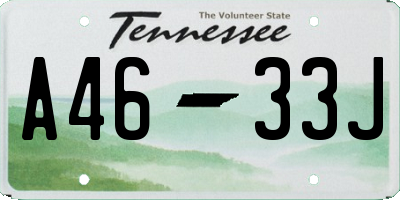 TN license plate A4633J