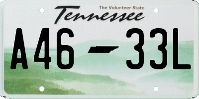 TN license plate A4633L