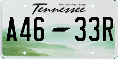 TN license plate A4633R