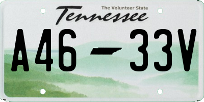 TN license plate A4633V