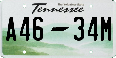TN license plate A4634M