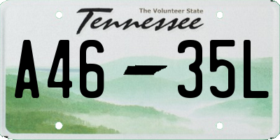 TN license plate A4635L