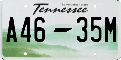 TN license plate A4635M