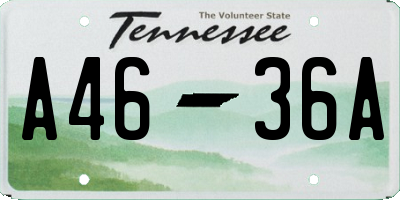 TN license plate A4636A