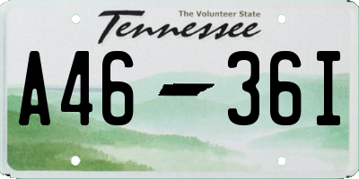 TN license plate A4636I