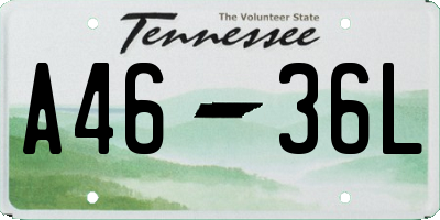 TN license plate A4636L
