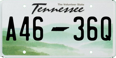 TN license plate A4636Q