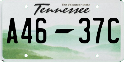 TN license plate A4637C
