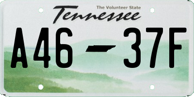 TN license plate A4637F