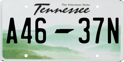 TN license plate A4637N