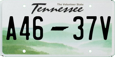TN license plate A4637V