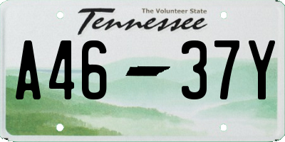 TN license plate A4637Y