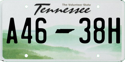TN license plate A4638H