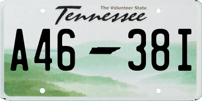 TN license plate A4638I