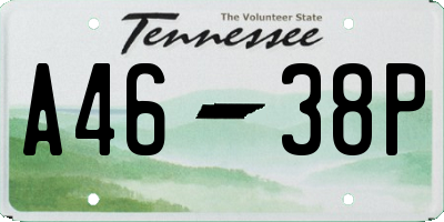TN license plate A4638P