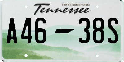 TN license plate A4638S