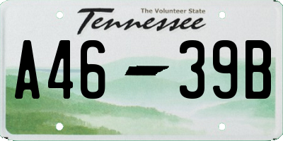 TN license plate A4639B