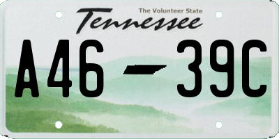 TN license plate A4639C