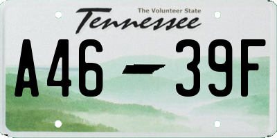 TN license plate A4639F