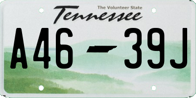 TN license plate A4639J