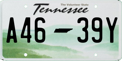 TN license plate A4639Y