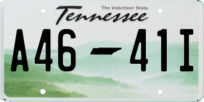 TN license plate A4641I