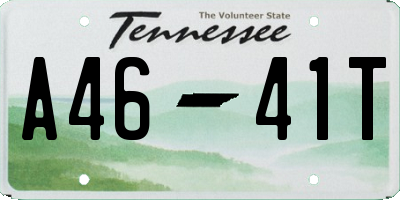 TN license plate A4641T