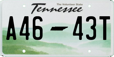 TN license plate A4643T