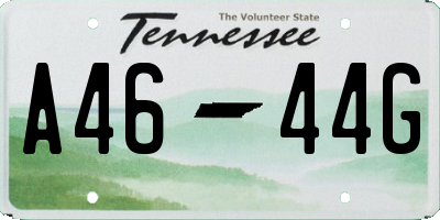 TN license plate A4644G