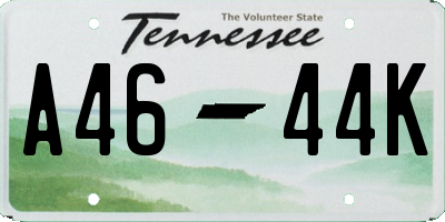 TN license plate A4644K