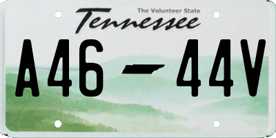 TN license plate A4644V