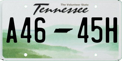 TN license plate A4645H