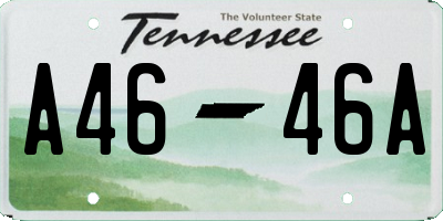 TN license plate A4646A
