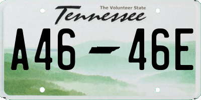 TN license plate A4646E
