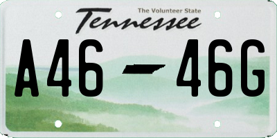TN license plate A4646G
