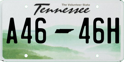 TN license plate A4646H