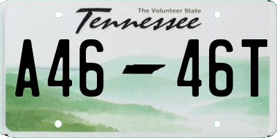 TN license plate A4646T