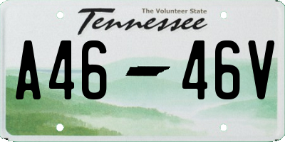 TN license plate A4646V