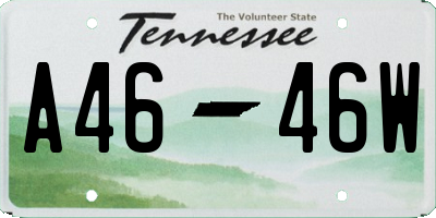 TN license plate A4646W