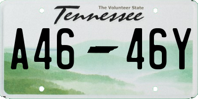 TN license plate A4646Y