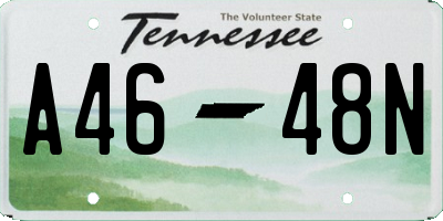 TN license plate A4648N