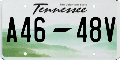 TN license plate A4648V