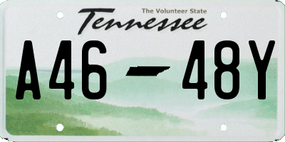 TN license plate A4648Y