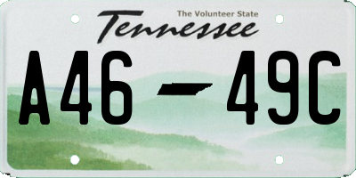 TN license plate A4649C
