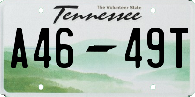 TN license plate A4649T